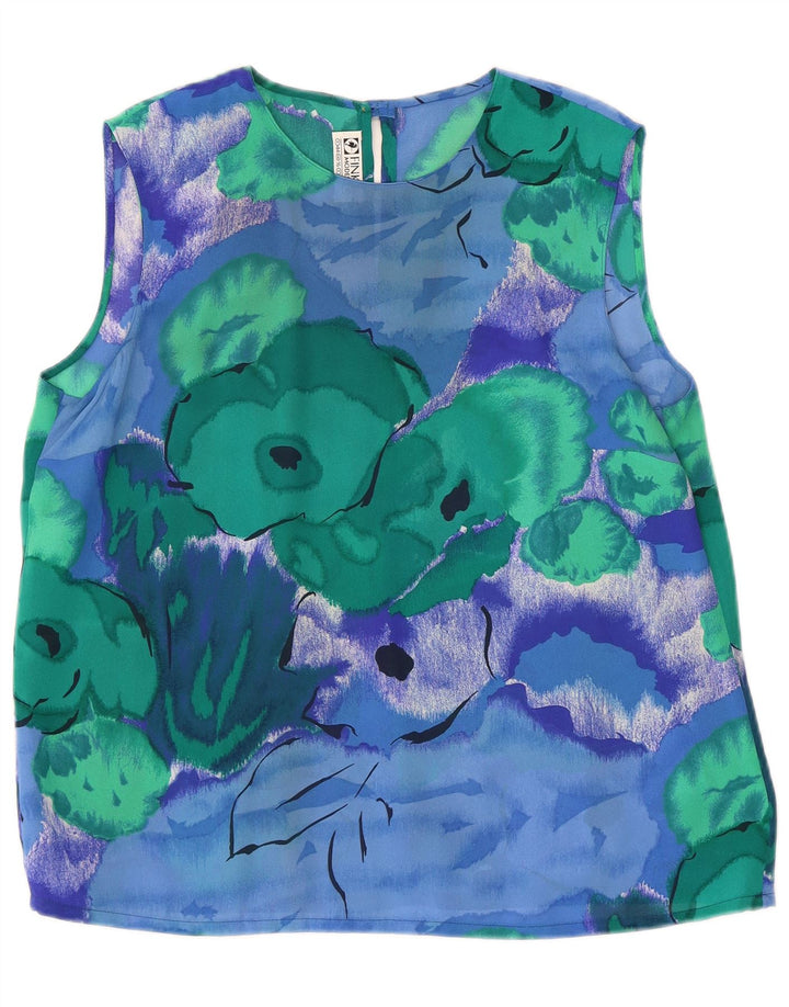 Fink Damen 2-teiliges Rockset UK 16 Large W30 Blaues Blumenmuster aus Polyester