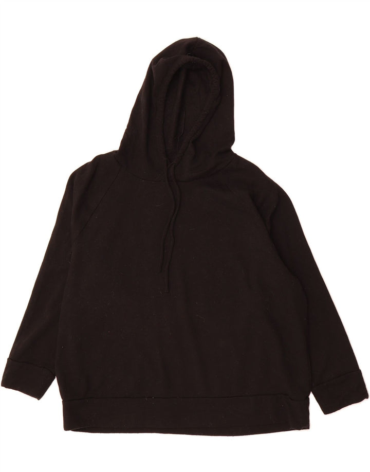 EDDIE BAUER Womens Oversized Hoodie Jumper UK 20 2XL Black Polyester Vintage Eddie Bauer and Second-Hand Eddie Bauer from Messina Hembry 