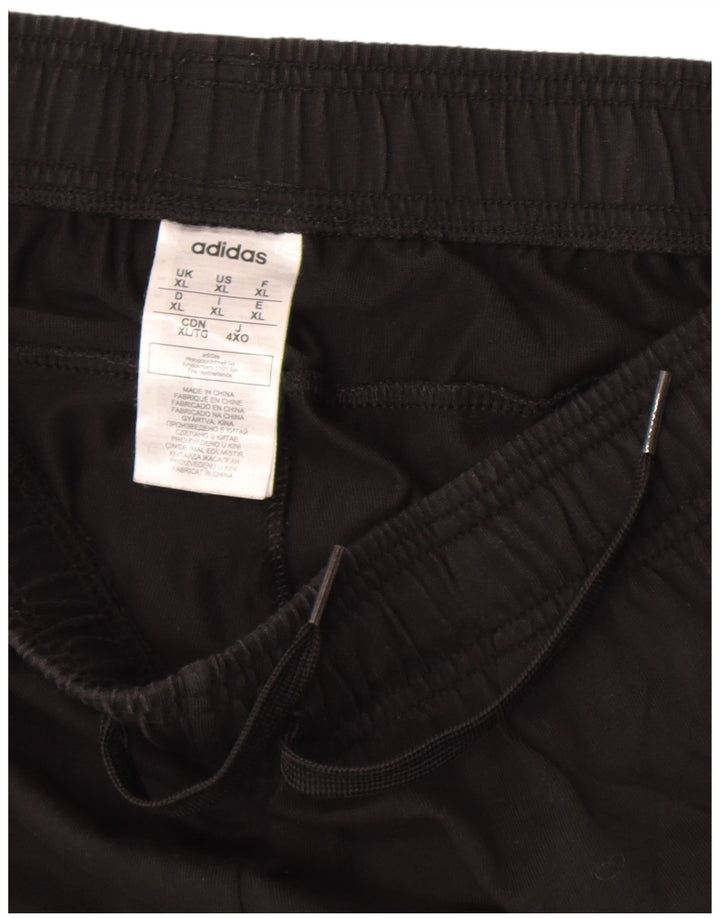 Adidas Herren-Trainingshose XL, schwarze Baumwolle
