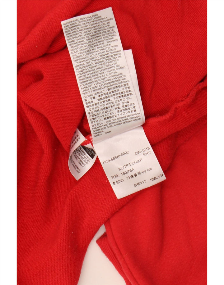 LEVI'S Damen-Sweatshirt mit übergroßem, bauchfreiem Grafikmuster, UK 6 XS, rote Baumwolle