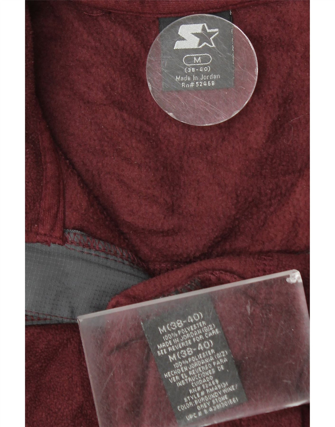 Starter Herren-Fleecepullover mit Reißverschluss am Hals, UK 38/40, mittleres Kastanienbraun, Farbblock