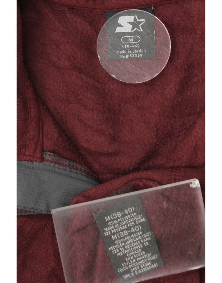 Starter Herren-Fleecepullover mit Reißverschluss am Hals, UK 38/40, mittleres Kastanienbraun, Farbblock