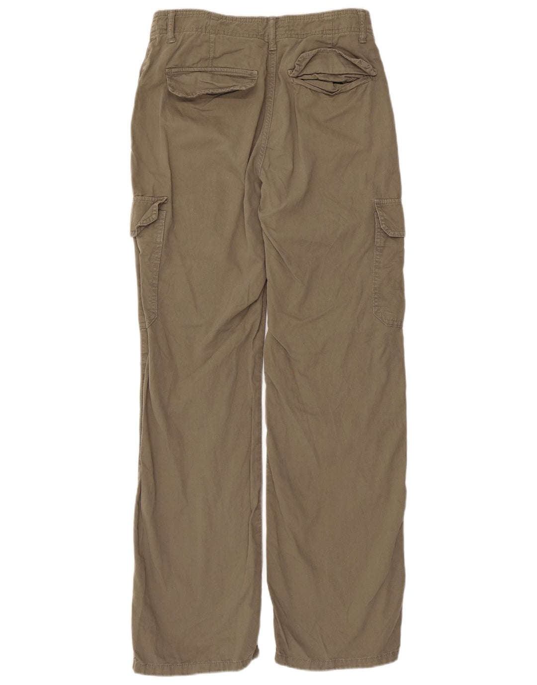 Gerade Cargohose für Damen von ZARA, EU 38, Größe S, W28, L30, Khaki, Baumwolle
