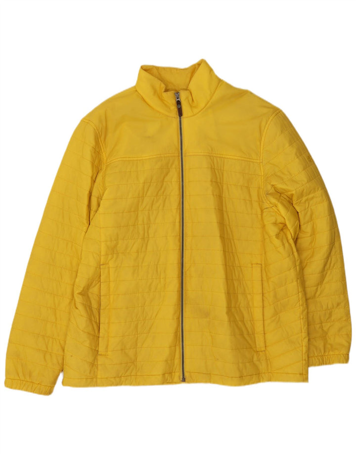Timberland Herren gepolsterte Jacke UK 46 3XL gelbes Nylon