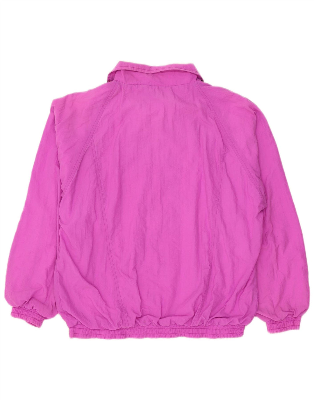 Orso Poeta Herren-Trainingsanzug-Oberjacke aus mittelrosa geometrischem Nylon