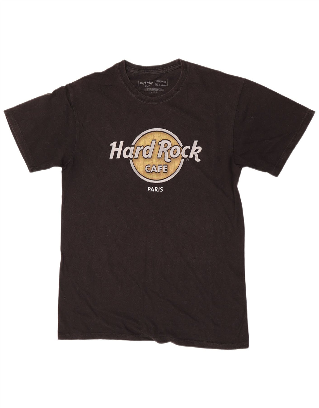 Hard Rock Cafe Herren Paris Grafik-T-Shirt aus mittelschwarzer Baumwolle