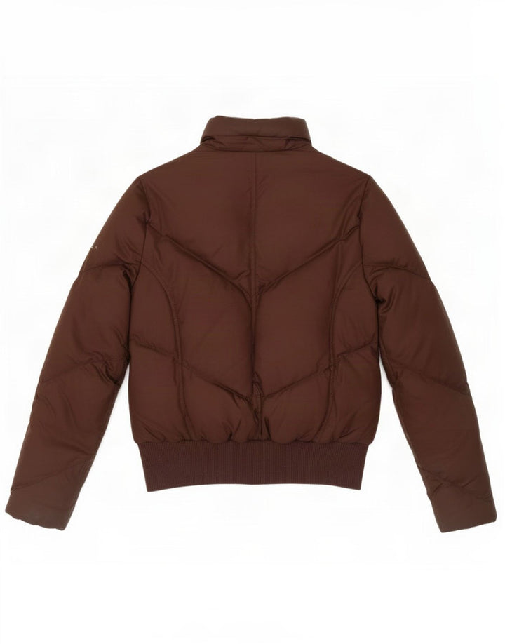Tommy Hilfiger Damen Bomber wattierte Jacke UK 10 Small Braun Polyester
