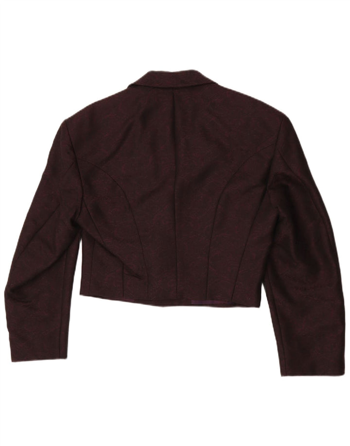 Wilvorst Herren Crop 1 Button Blazer Jacke UK 34 XS Lila Viskose