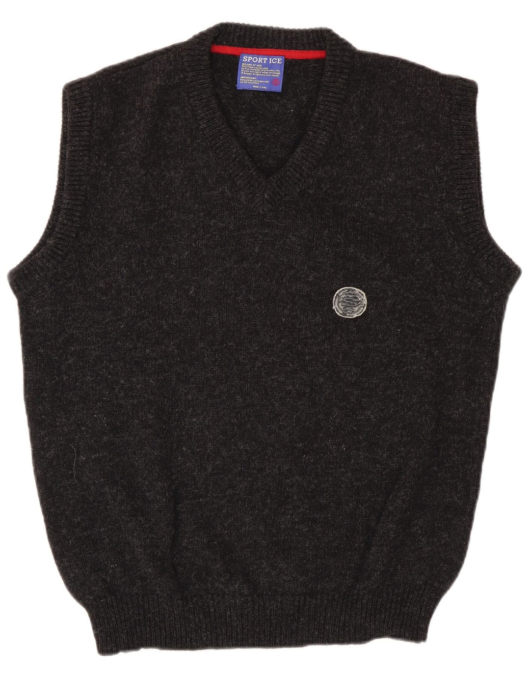 Sport Ice Herren Iceberg Vest Tank Top Mittelgrau gefleckte Schurwolle