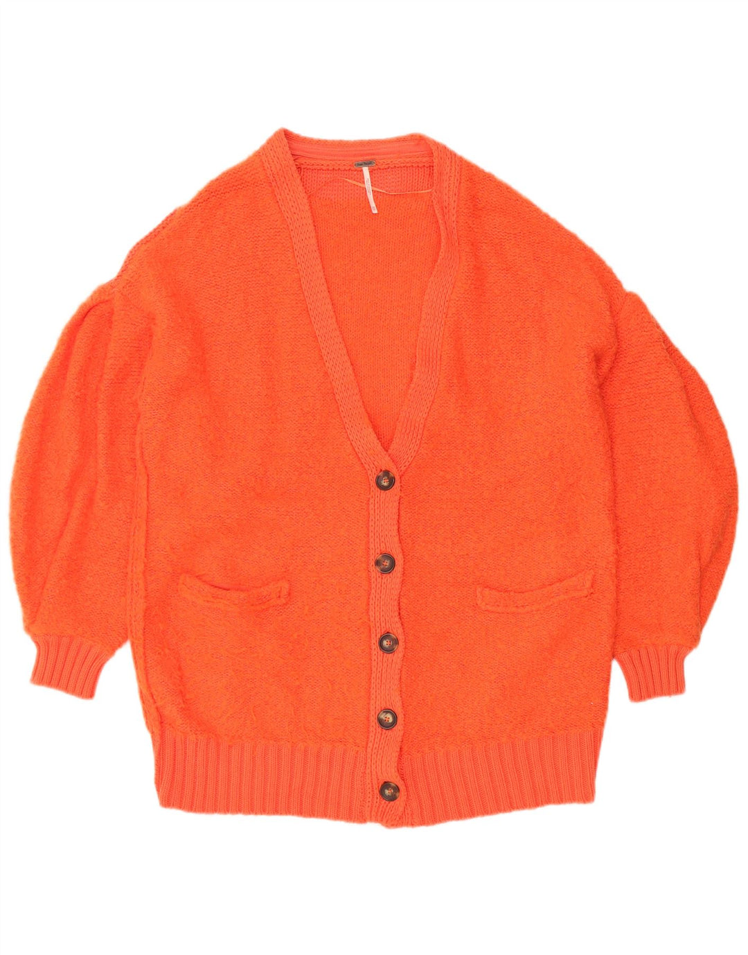 PEOPLE TREE Damen-Strickjacke in Übergröße, Gr. 6, XS, Orange, Baumwolle