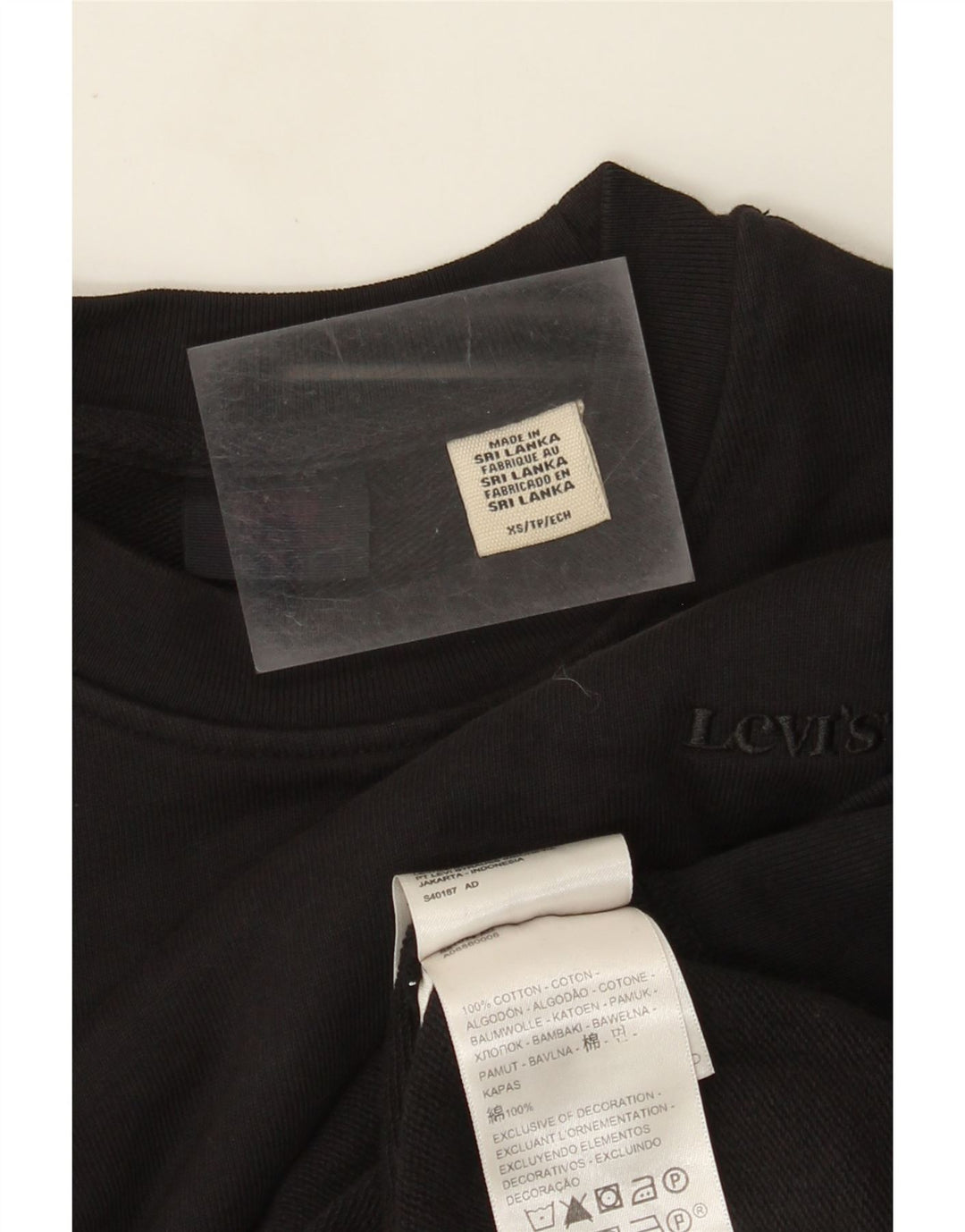 Levi's Damen-Sweatshirt in Übergröße, Größe UK 6, XS, Schwarz, Baumwolle