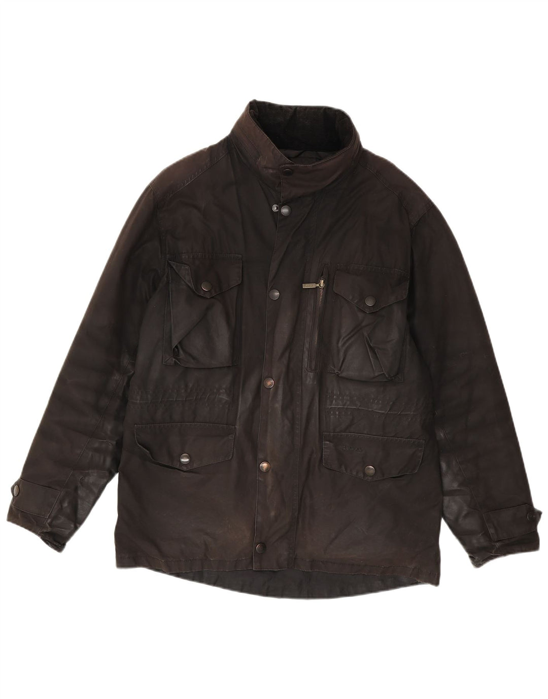 BARBOUR Herrenjacke aus gewachster Baumwolle, UK 38, Mittelbraun
