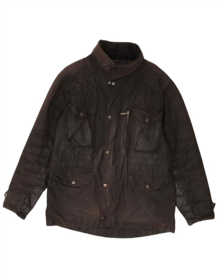 BARBOUR Herrenjacke aus gewachster Baumwolle, UK 38, Mittelbraun