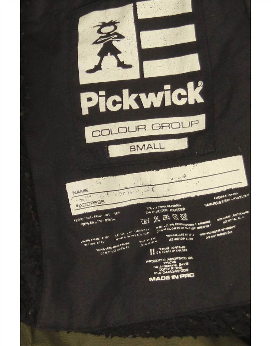 Pickwick Damen-Parka mit Kapuze, übergroß, Gr. 10, klein, Grün, Farbblock