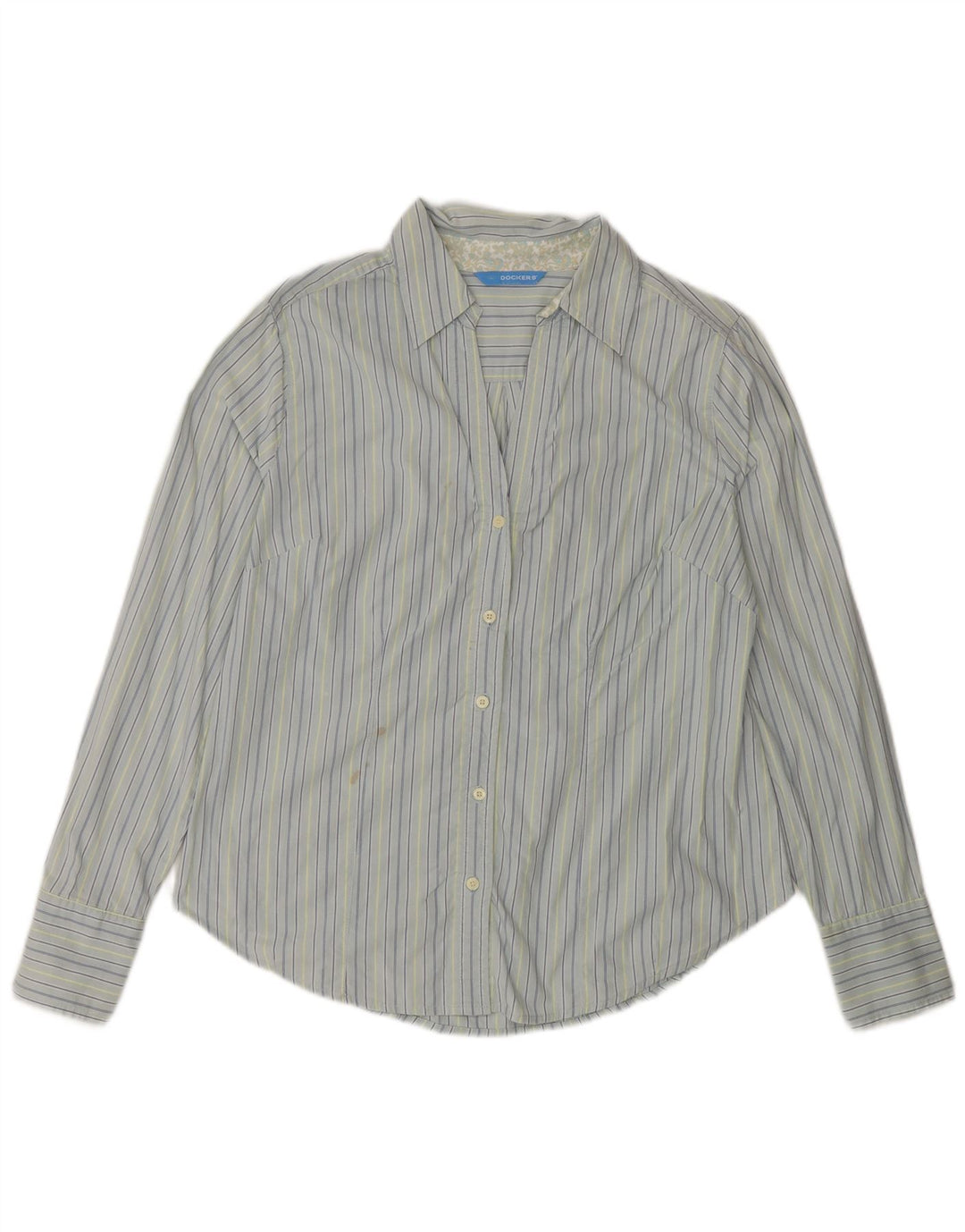 DOCKERS Womens Shirt UK 16 Large Blue Striped