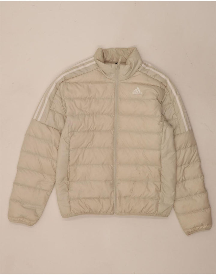 Adidas Herren Wattierte Jacke UK 38 Medium Beige Polyester