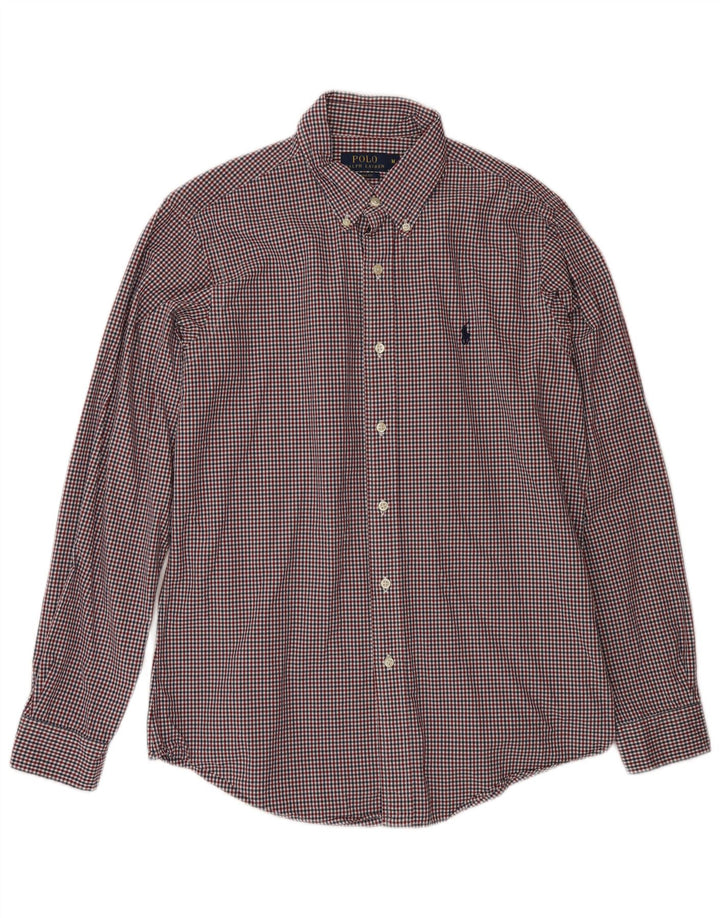 Polo Ralph Lauren Herren-Hemd mit individueller Passform, mittelgroße, mehrfarbige Gingham-Baumwolle
