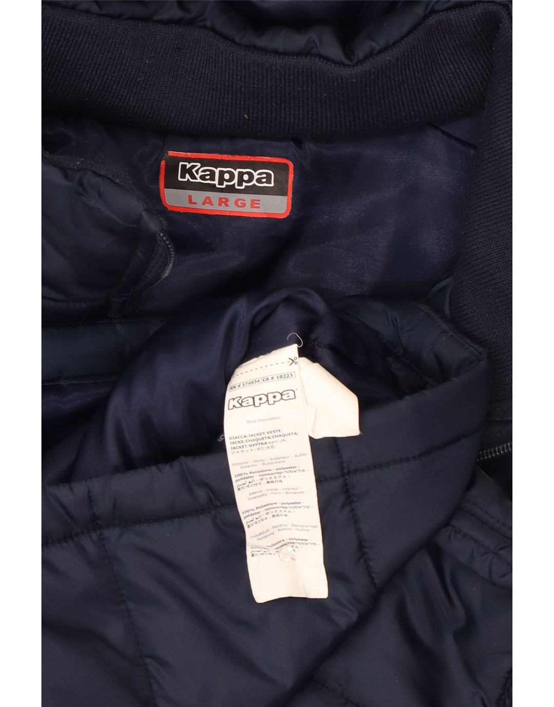 Kappa Herren-Weste mit Kapuze, gepolstert, UK 40, Größe L, Marineblau, Polyester