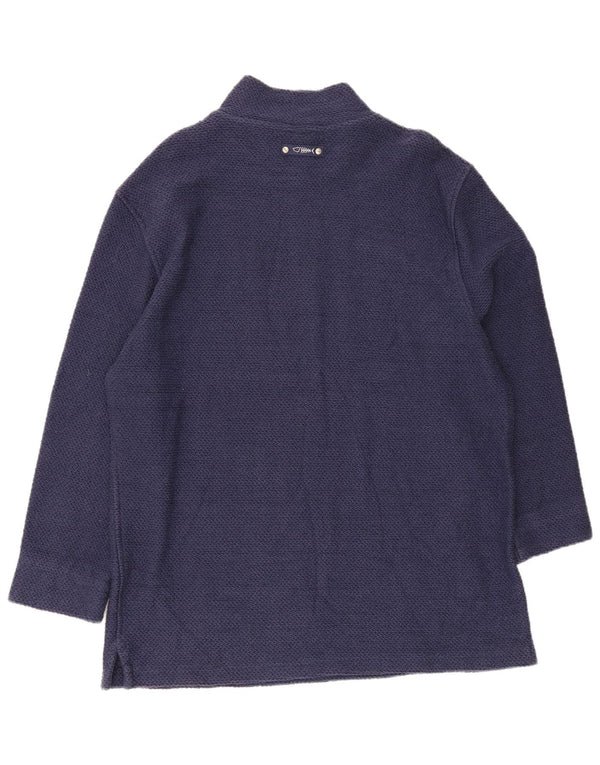 Weird Fish Herren-Sweatshirt mit Reißverschluss am Hals, 2XL, Marineblau, Baumwolle