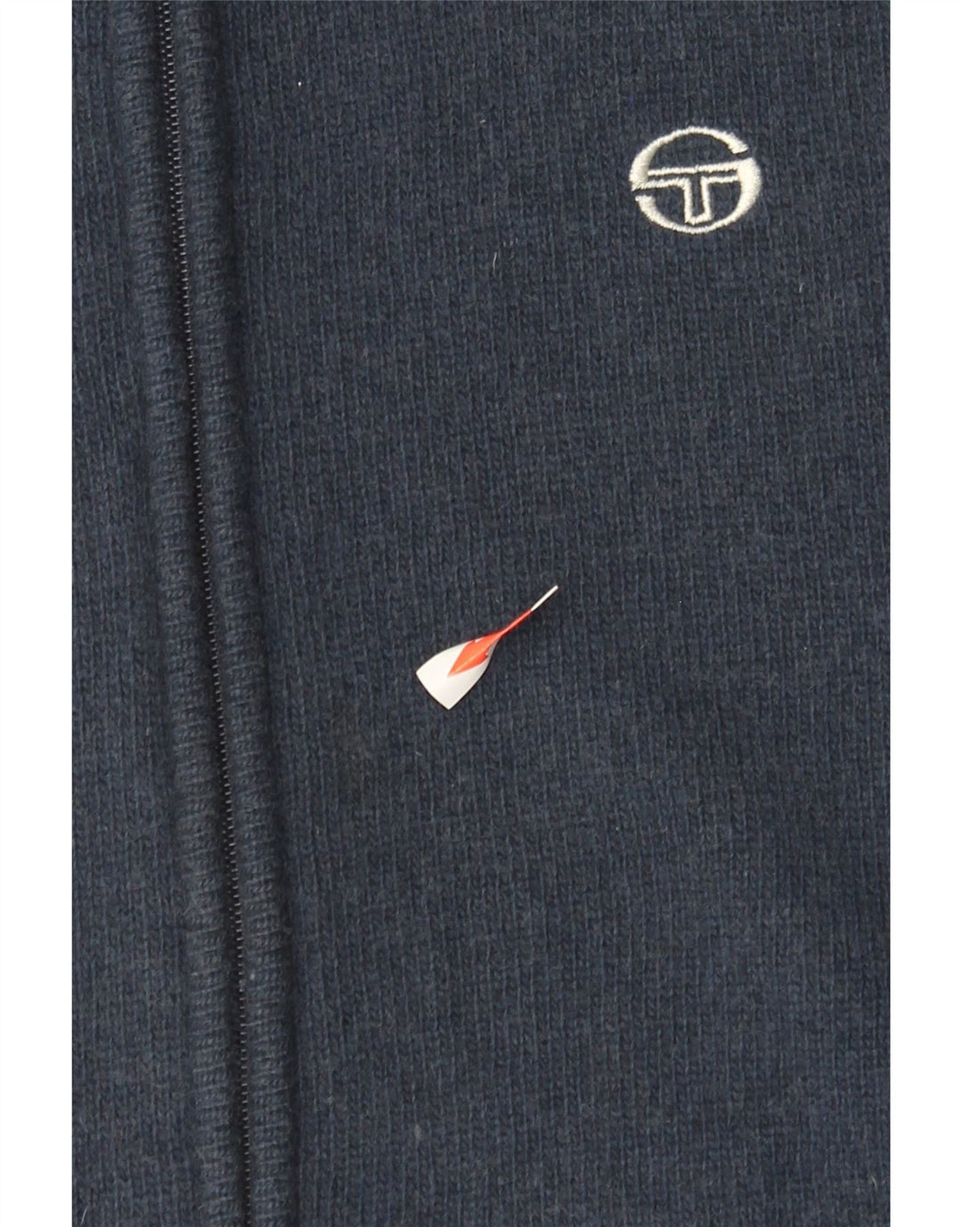 Sergio Tacchini Damen ärmelloser Cardigan-Pullover UK 12 Medium Navy Blue