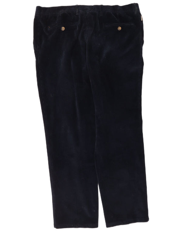 Barbour Mens Tapered Corduroy Trousers EU 54 2XL W40 L32 Navy Blue Cotton
