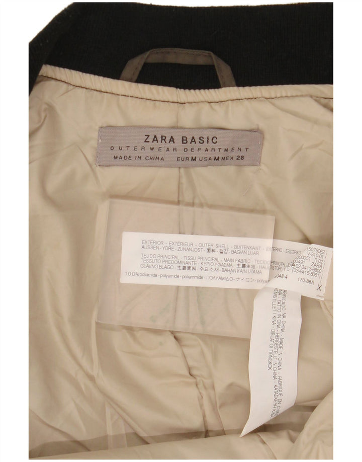 ZARA Damen Übergroße Bomberjacke UK 14 Mittel Khaki Farbblock