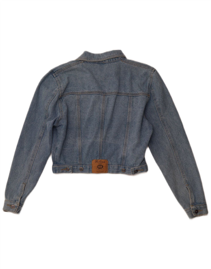 DOROTHY PERKINS Damen Crop Denim Jacke UK 14 Mittelblaue Baumwolle