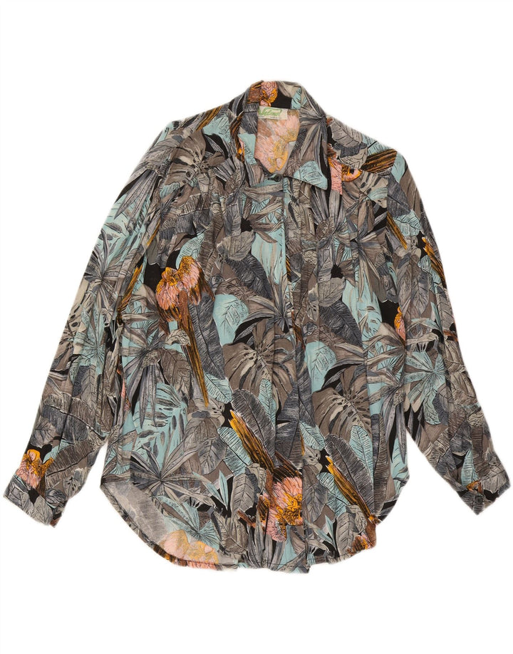 VELENO Damen-Hemdbluse UK 20 2XL Mehrfarbige florale Viskose