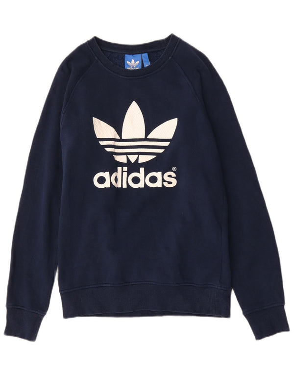 Adidas Herren Grafik Sweatshirt Pullover XS Marineblau Baumwolle