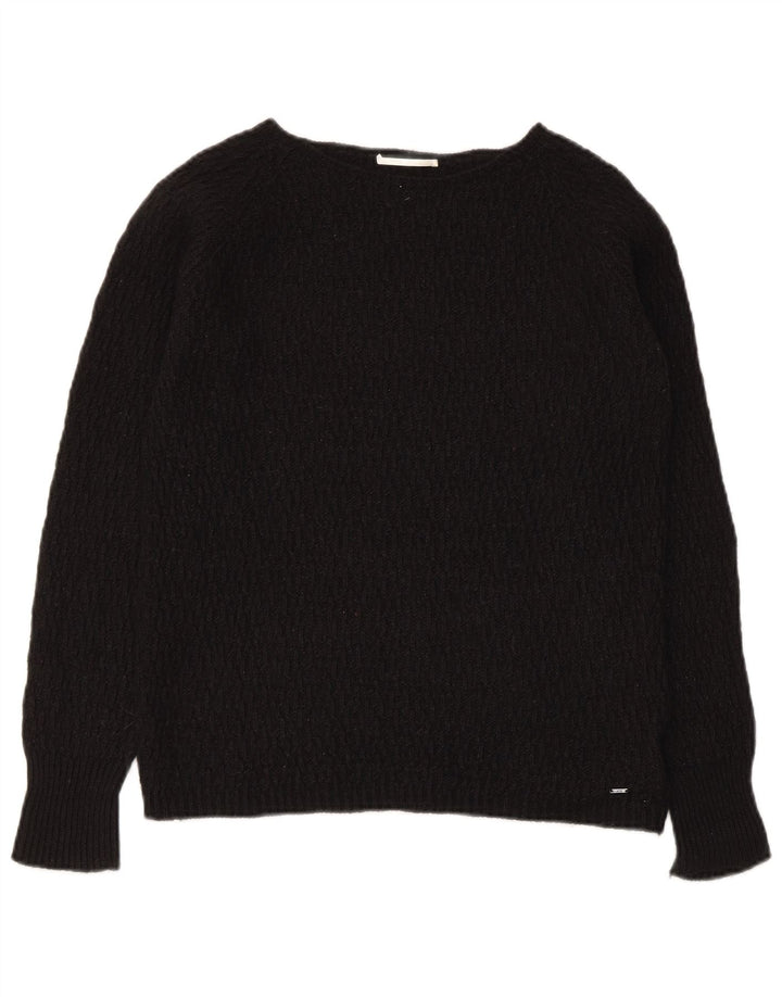 Gas Damen-Pullover mit U-Boot-Ausschnitt, Gr. 8, Schwarz