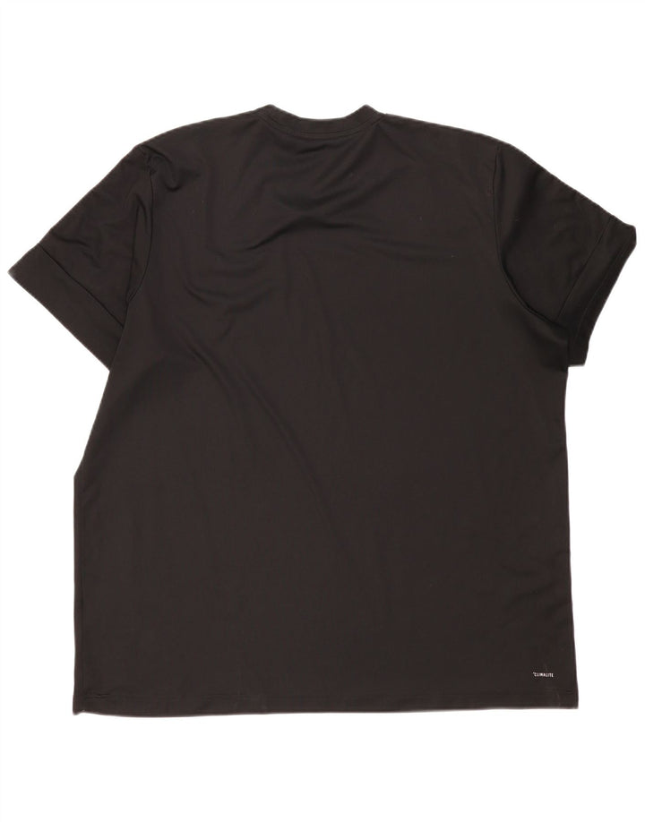 Adidas Herren Climalite Graphic T-Shirt Top 2XL Schwarz Polyester