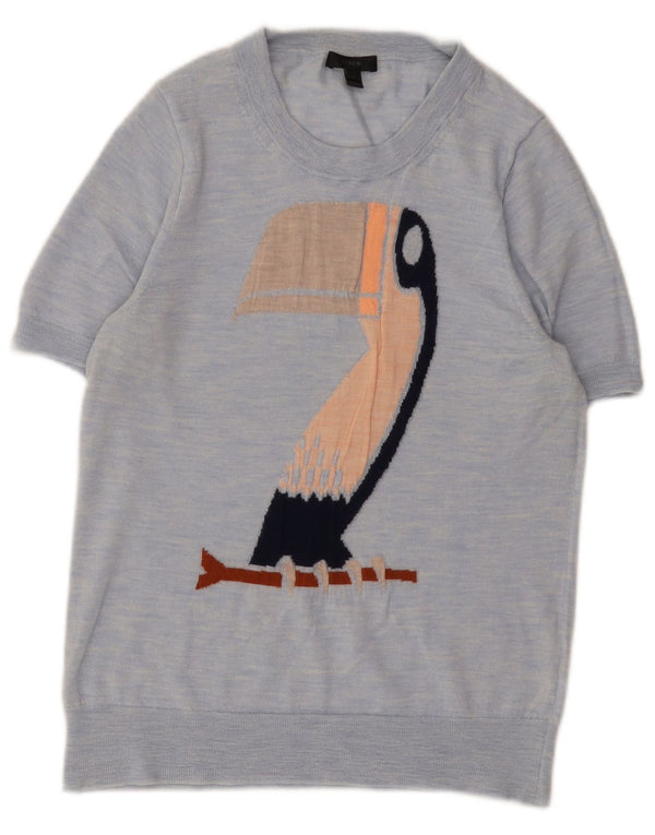 J. Crew Damen-Pullover mit U-Boot-Ausschnitt, Gr. 44, Blau, Neuheit