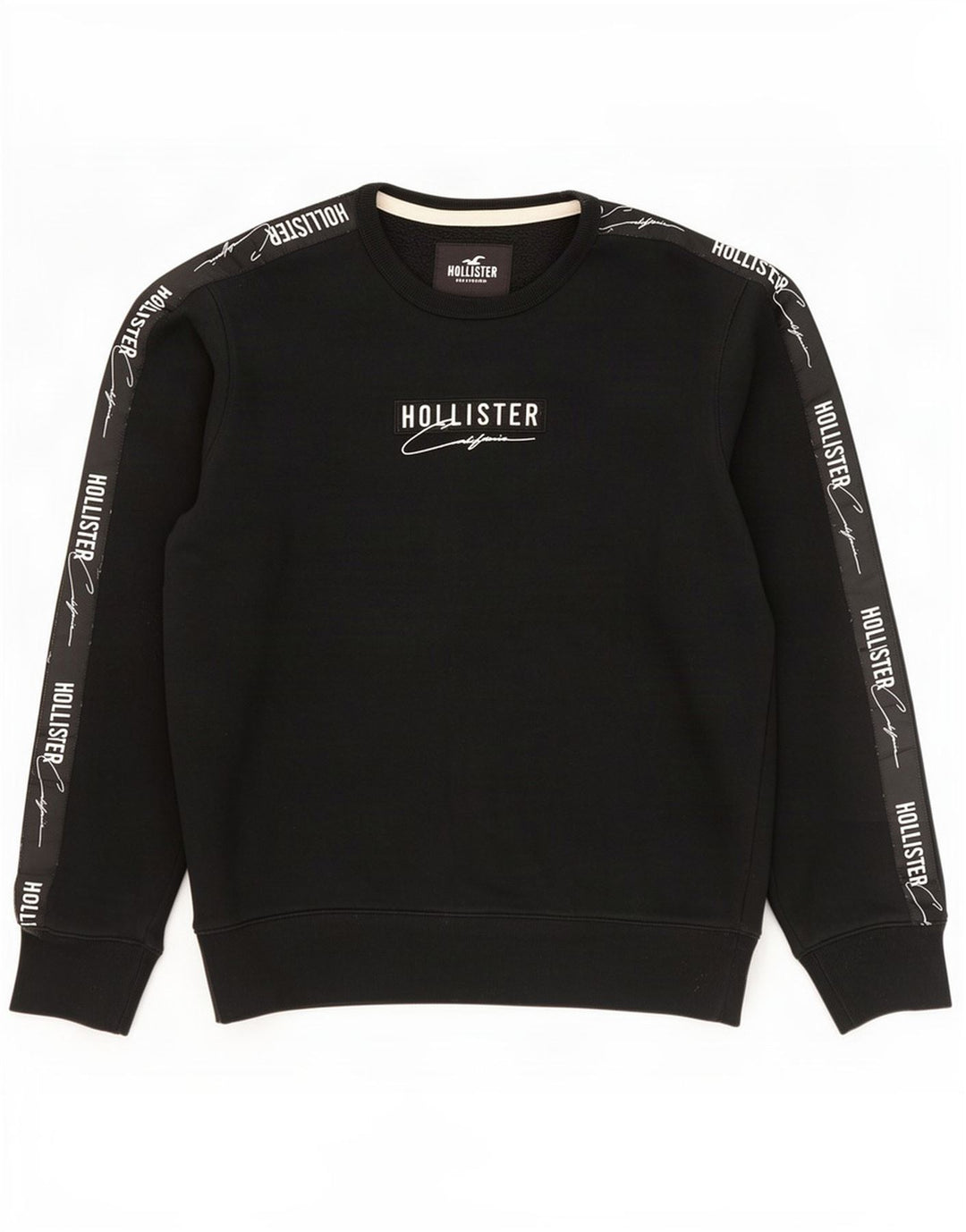 Hollister Herren-Sweatshirt mit Grafik, mittelgroß, Schwarz