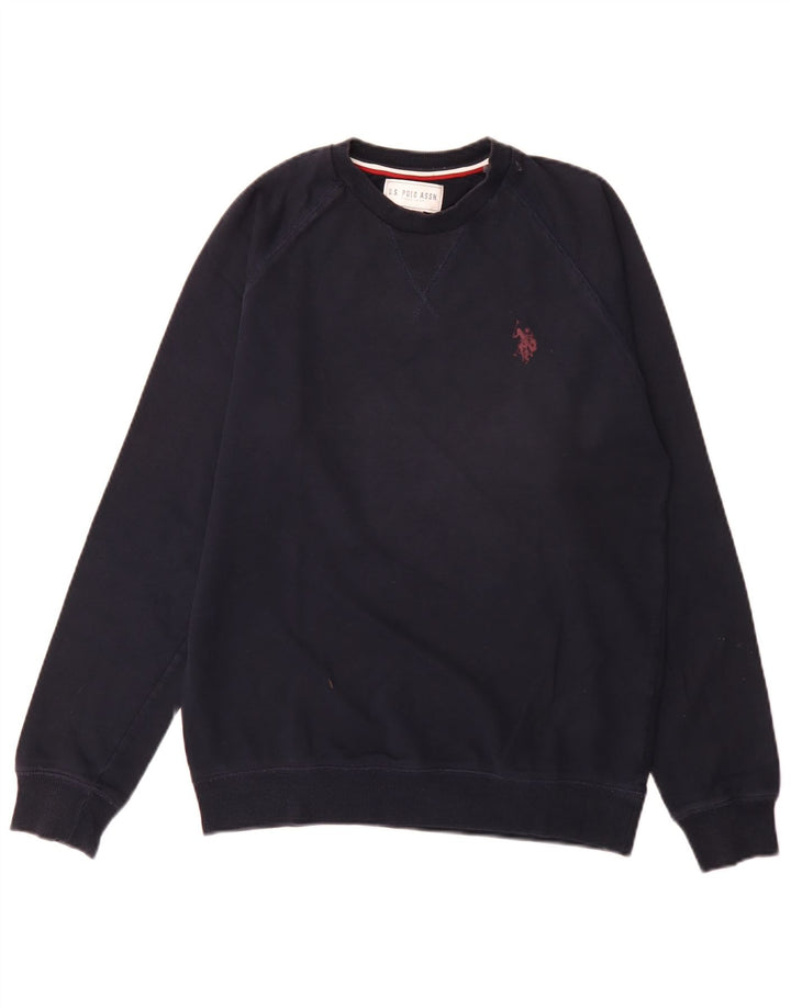 U.S. Polo Assn. Herren-Sweatshirt mit normaler Passform, mittelmarineblaue Baumwolle