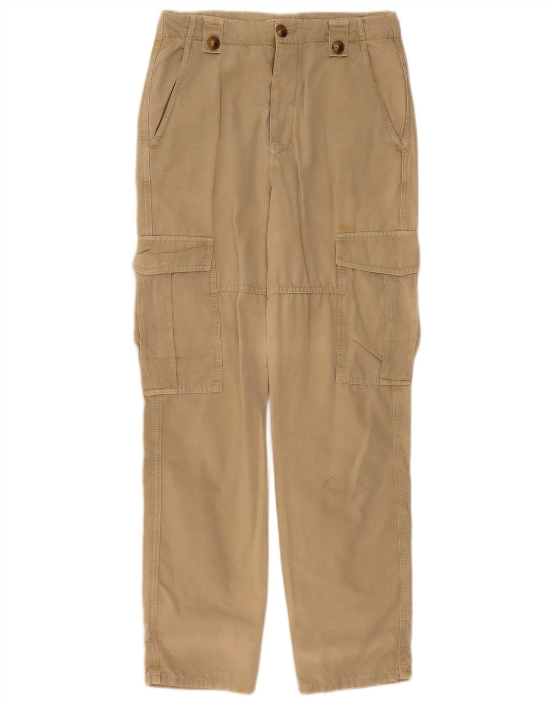 Gerade Cargohose für Damen von Zara, Größe S, W27, L30, Beige