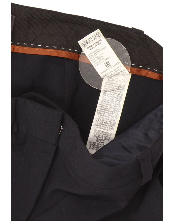 Marks & Spencer Damen Chinohose UK 12 M W32 L29 Marineblau
