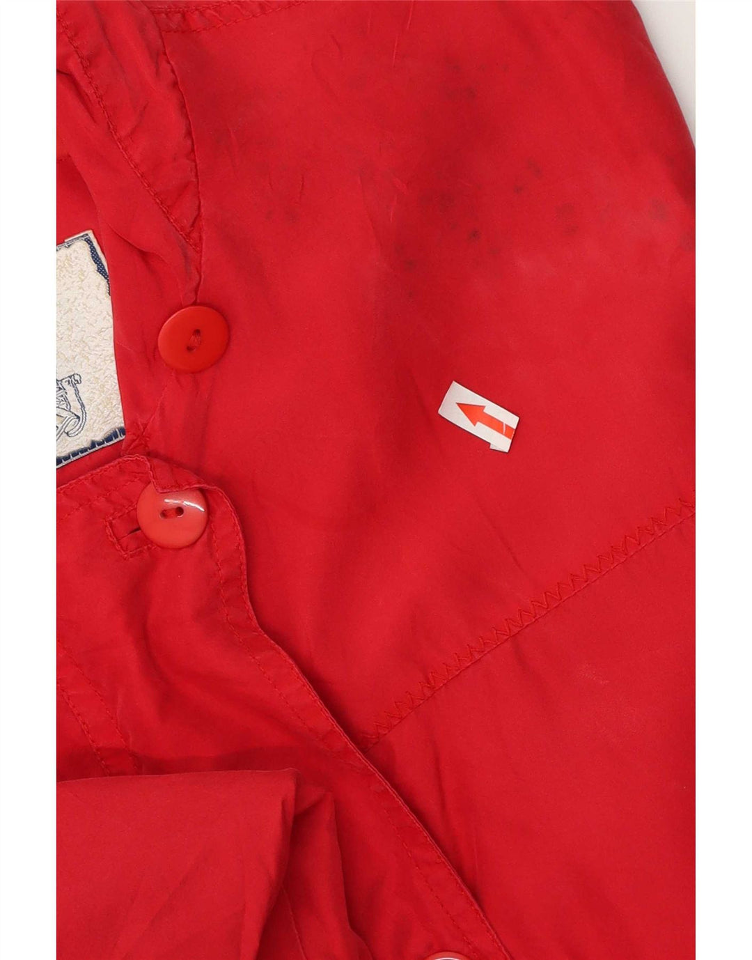 Brugi Damen Übergroße Utility-Jacke UK 14 Mittelrote Seide