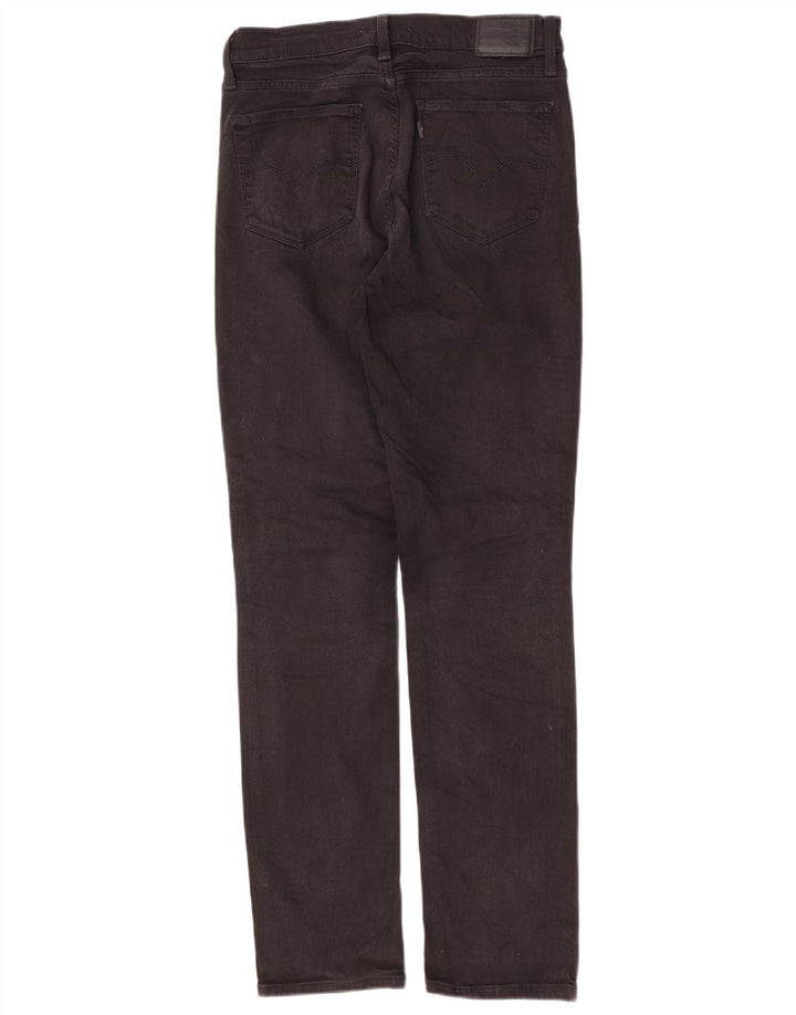 Levi's Damen 724 High Rise Straight Jeans W30 L30 Schwarze Baumwolle