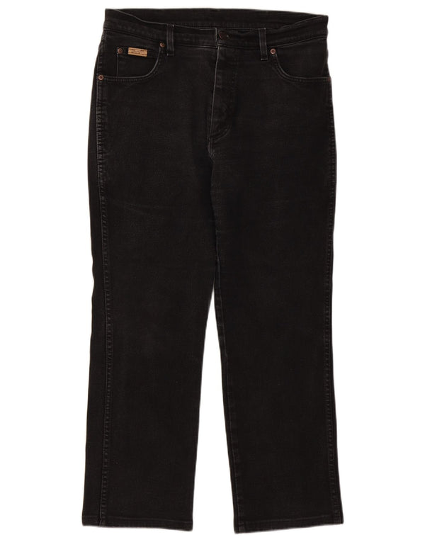 Wrangler Herren Texas Straight Jeans W34 L27 Schwarz