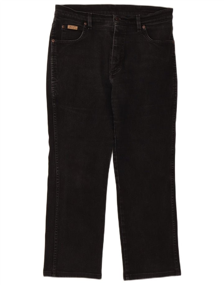 Wrangler Herren Texas Straight Jeans W34 L27 Schwarz