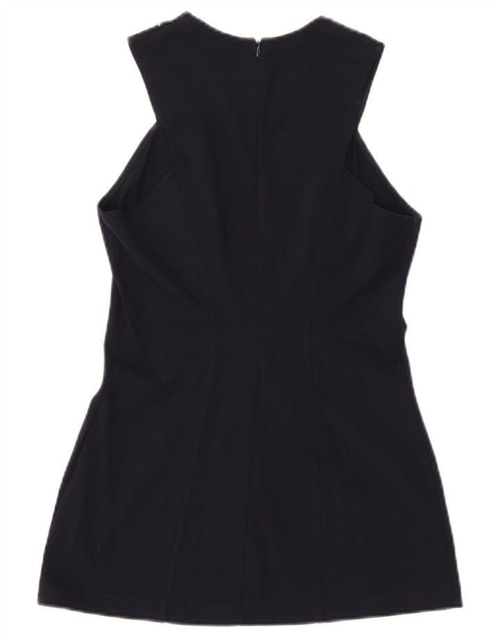 ROCCOBAROCCO Damen ärmelloses Blusenoberteil IT 44 Medium Navy Blue Floral