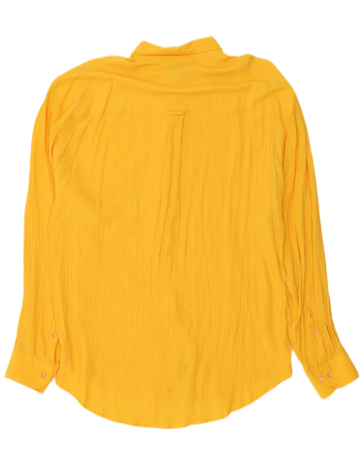 Vintage Herrenhemd Größe 17 43 XL Gelbe Viskose