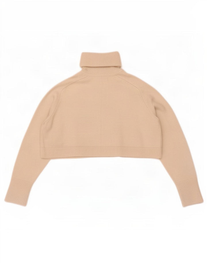 Zara Damen Crop Oversized Rollkragenpullover Pullover UK 10 Small Off White