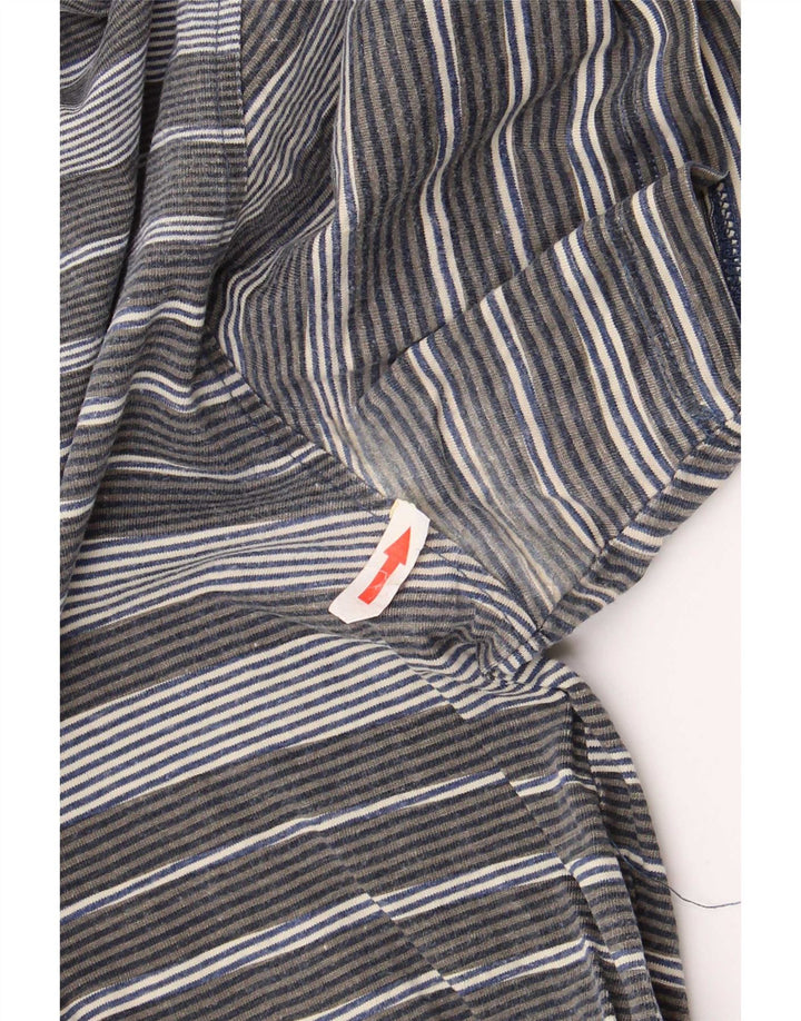Paul Smith Herren-Poloshirt aus mittelgrauer, gestreifter Baumwolle