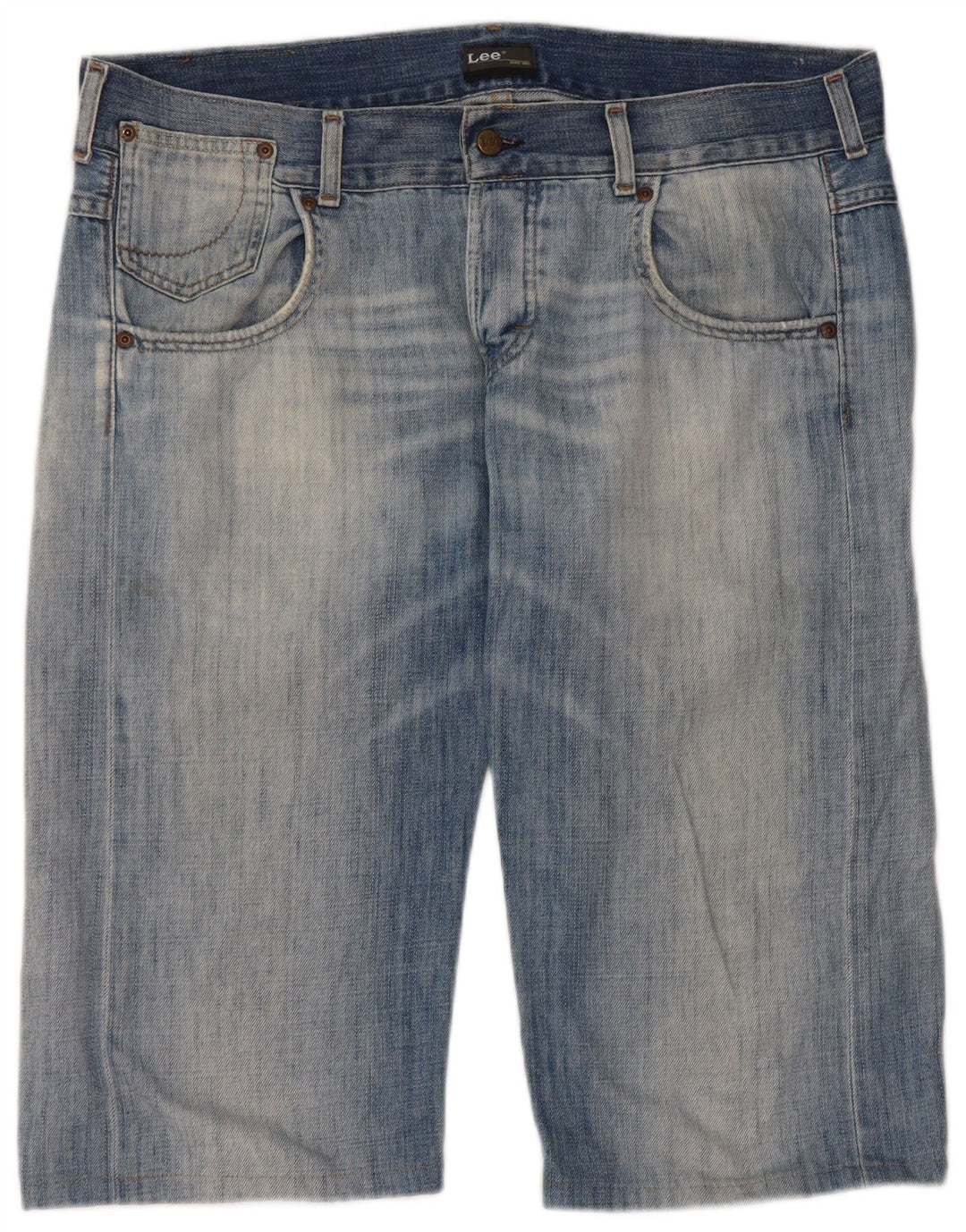 Lee Herren Bermuda Denim Shorts W34 Große blaue Baumwolle