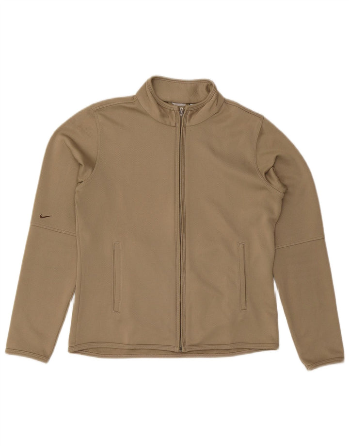 Nike Damen Dri Fit Trainingsanzug Top Jacke US 8/10 Medium Beige