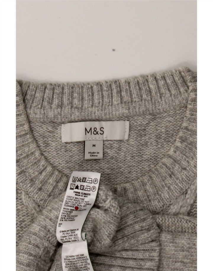 Marks & Spencer Damen Weste Tank Top UK 14 Mittelgraues Polyester