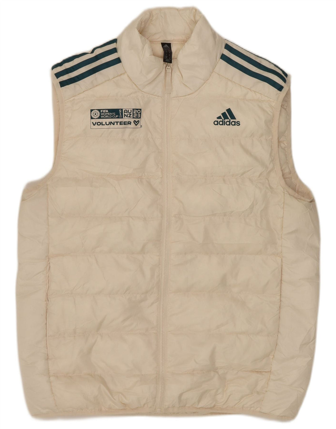 ADIDAS Herren Primegreen gepolsterte Weste UK 38 Medium Off White Polyester