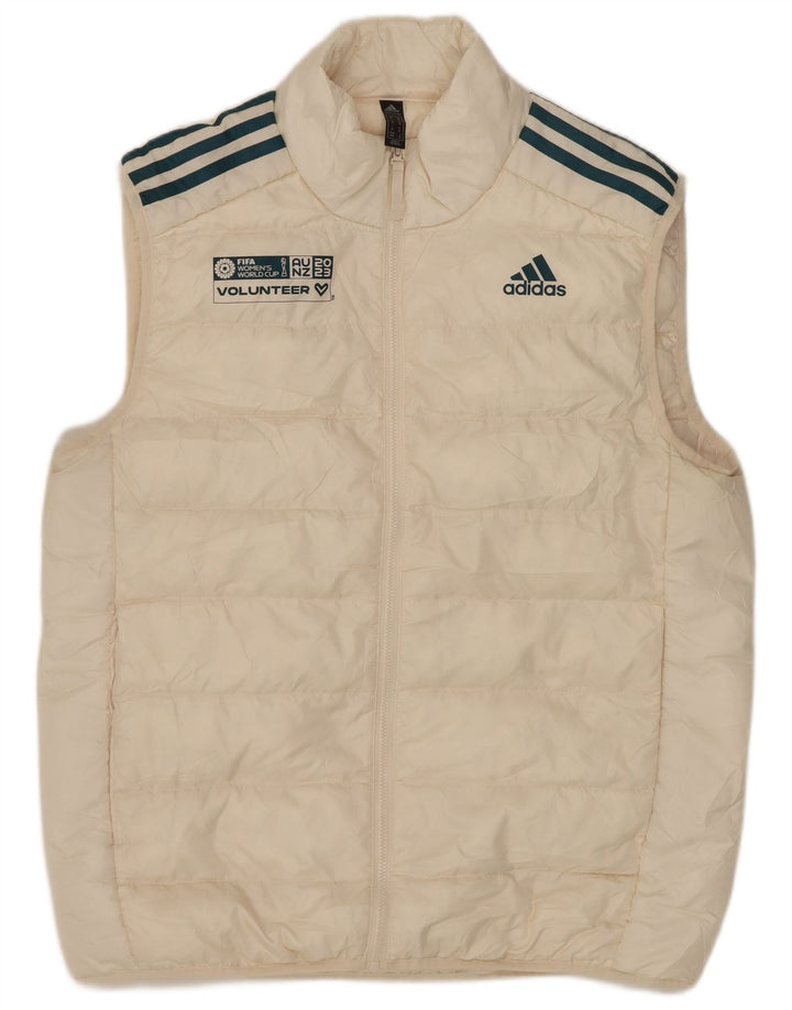 ADIDAS Herren Primegreen gepolsterte Weste UK 38 Medium Off White Polyester