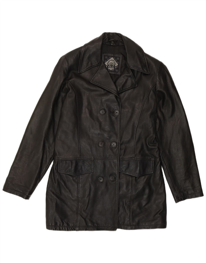ENJOY Damen Lederjacke UK 18 XL Schwarz